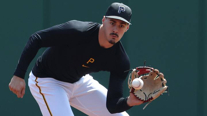 May 17, 2026; Pittsburgh, Pennsylvania, USA; Pittsburgh Pirates shortstop Konnor Griffin (6) warms up before the game against the Philadelphia Phillies at PNC Park. Mandatory Credit: Charles LeClaire-Imagn Images