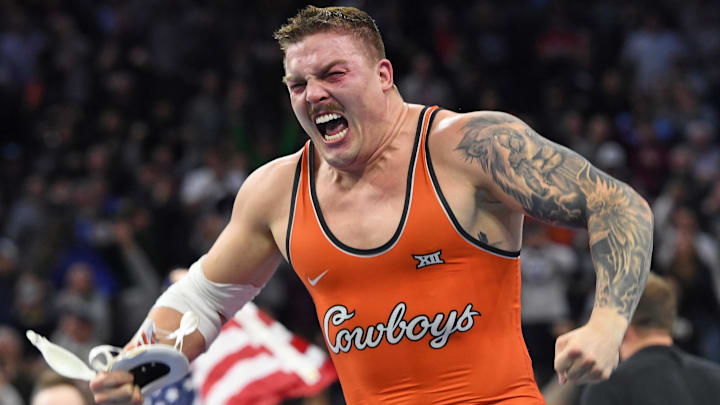 Wyatt Hendrickson of the Oklahoma State Cowboys.