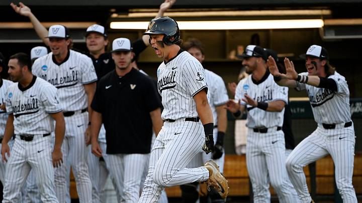 Vanderbilt’s Riley Nelson celebrates after hitting a 2-run homer giving Vanderbilt the lead in the bottom of the eighth inning of the Nashville Regional NCAA Baseball Tournament game against Wright State at Hawkins Field Friday, May 30, 2025, in Nashville, Tenn. Vanderbilt won 4-3. Vanderbilt’s Riley Nelson celebrates after hitting a 2-run homer giving Vanderbilt the lead in the bottom of the eighth inning of the Nashville Regional NCAA Baseball Tournament game against Wright State at Hawkins Field Friday, May 30, 2025, in Nashville, Tenn. Vanderbilt won 4-3.