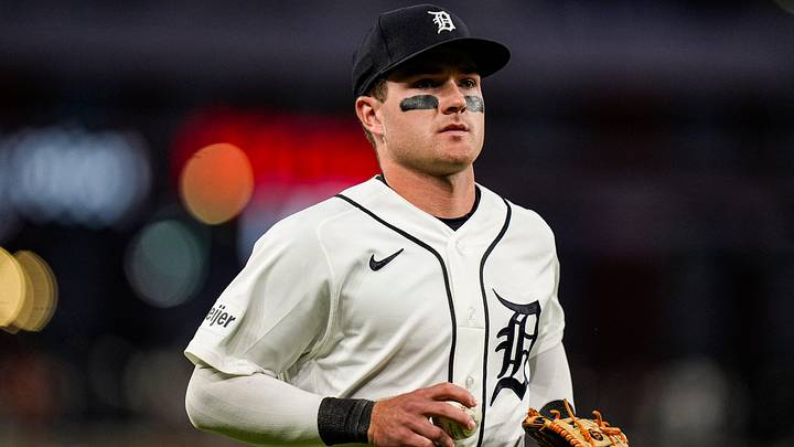 Detroit Tigers third baseman Kevin McGonigle (7) runs off the field. 