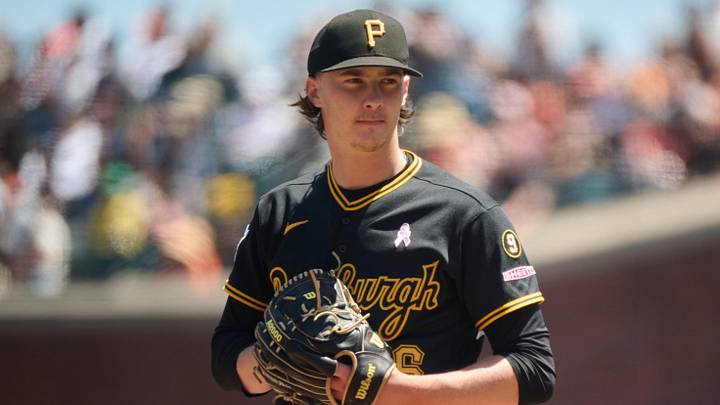 May 10, 2026; San Francisco, California, USA; Pittsburgh Pirates starting pitcher Bubba Chandler (36) looks on against the San Francisco Giants during the first inning at Oracle Park. Mandatory Credit: Robert Edwards-Imagn Images May 10, 2026; San Francisco, California, USA; Pittsburgh Pirates starting pitcher Bubba Chandler (36) looks on against the San Francisco Giants during the first inning at Oracle Park. Mandatory Credit: Robert Edwards-Imagn Images
