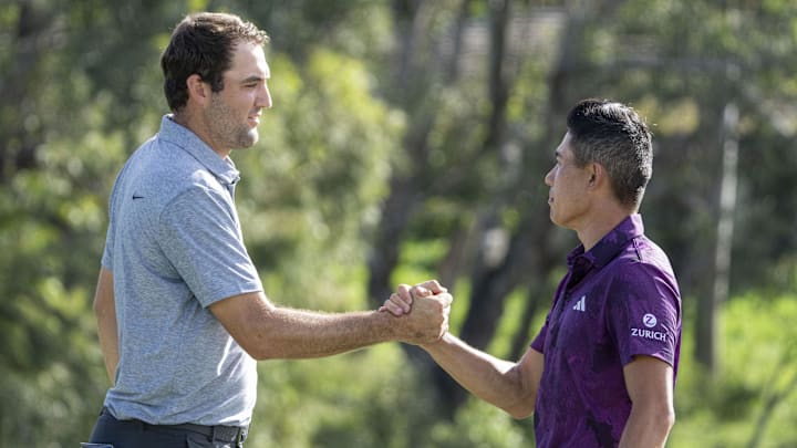 Scottie Scheffler is favored against Collin Morikawa in a head-to-head match at The Players Championship.