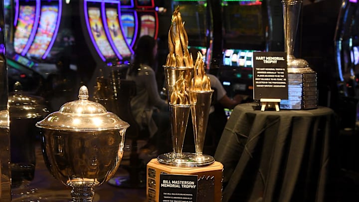 NHL Trophies Displayed At The Hard Rock Hotel & Casino Ahead Of The 2018 NHL Awards