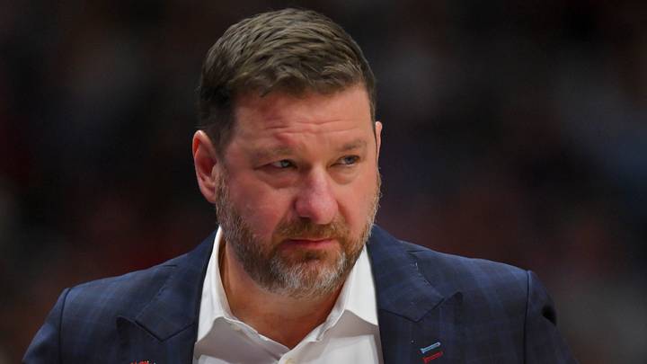 Ole Miss Rebels head coach Chris Beard watches his team against the Alabama Crimson Tide during the second half at Bridgestone Arena. Ole Miss Rebels head coach Chris Beard watches his team against the Alabama Crimson Tide during the second half at Bridgestone Arena.