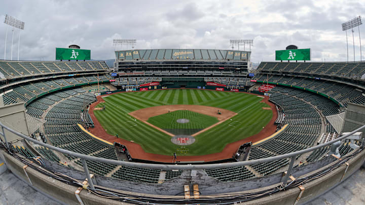 General view of Oakland-Alameda County Coliseum.