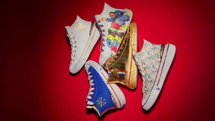 Snoop Dogg's custom Skechers sneakers. Snoop Dogg's custom Skechers sneakers.