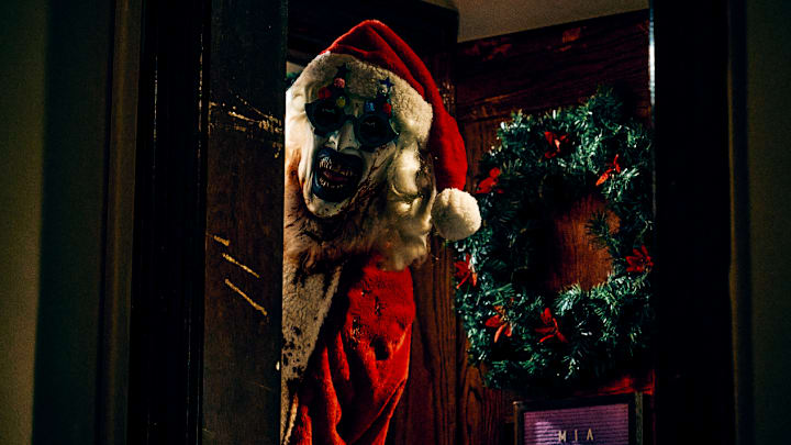 David Howard Thornton as “Art the Clown” in the horror film, TERRIFIER 3