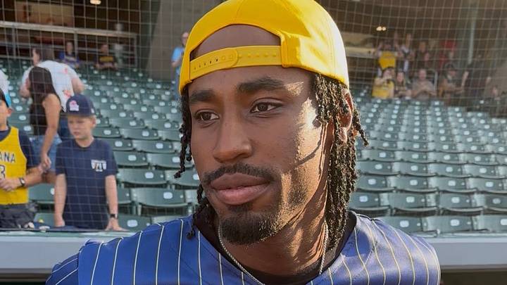 Aaron Nesmith at the Pacers Charity Softball Game