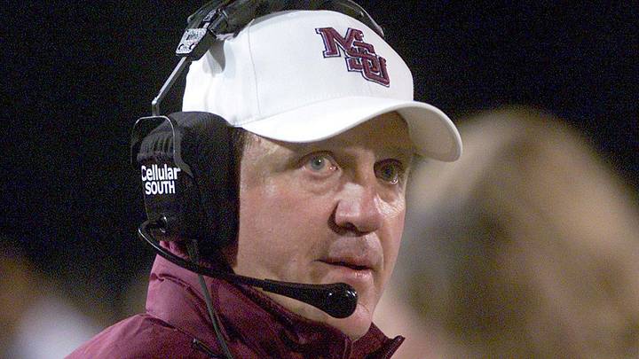 Jackie Sherrill while he was a football coach at Mississippi State University. Jackie Sherrill while he was a football coach at Mississippi State University.
