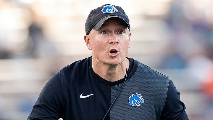 Sep 20, 2025; Colorado Springs, Colorado, USA; Boise State Broncos head coach Spencer Danielson in the second quarter against the Air Force Falcons at Falcon Stadium. Mandatory Credit: Isaiah J. Downing-Imagn Images Sep 20, 2025; Colorado Springs, Colorado, USA; Boise State Broncos head coach Spencer Danielson in the second quarter against the Air Force Falcons at Falcon Stadium. Mandatory Credit: Isaiah J. Downing-Imagn Images