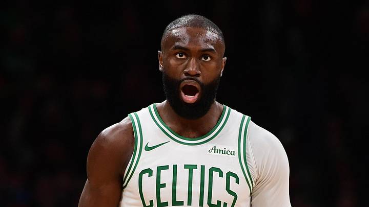 Feb 27, 2026; Boston, Massachusetts, USA; Boston Celtics guard Jaylen Brown (7) reacts after making a during the first half against the Brooklyn Nets at TD Garden. Mandatory Credit: Bob DeChiara-Imagn Images Feb 27, 2026; Boston, Massachusetts, USA; Boston Celtics guard Jaylen Brown (7) reacts after making a during the first half against the Brooklyn Nets at TD Garden. Mandatory Credit: Bob DeChiara-Imagn Images