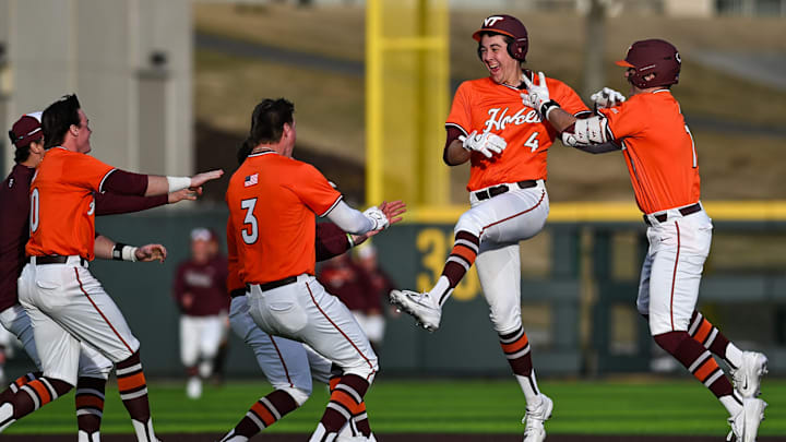 Sam Grube & Co. celebrating a walk-off win against William & Mary in 2026. Sam Grube & Co. celebrating a walk-off win against William & Mary in 2026.