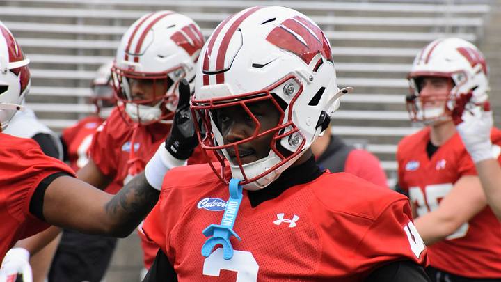 Wisconsin CB Javan Robinson. Wisconsin CB Javan Robinson.