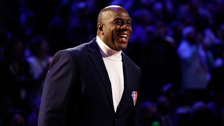 Magic Johnson durante Juego de las Estrellas en 2022