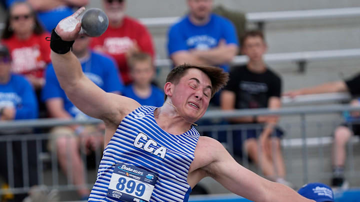 Landon Prince of Clear Creek-Amana captured the first high school Drake Relays title on Thursday.