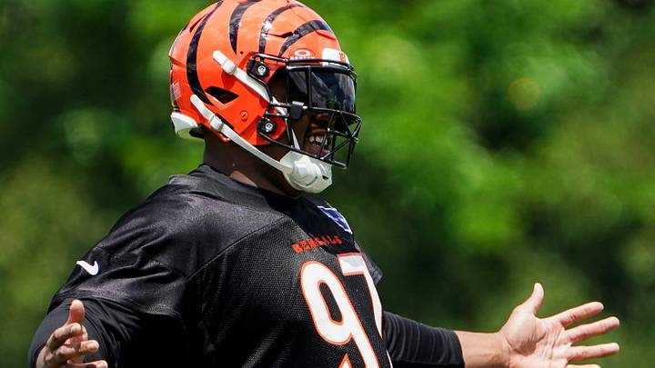 Cincinnati Bengals defensive tackle Dexter Lawrence II (97) during minicamp, Tuesday, June 16, 2026, at Kettering Health Practice Fields in downtown Cincinnati.