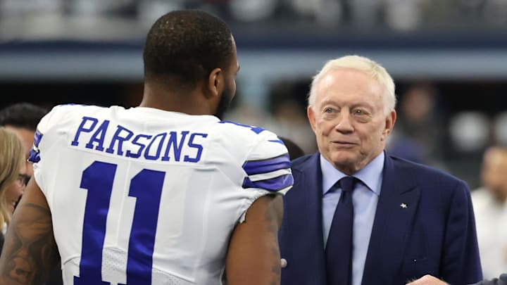 Dallas Cowboys outside linebacker Micah Parsons, owner Jerry Jones