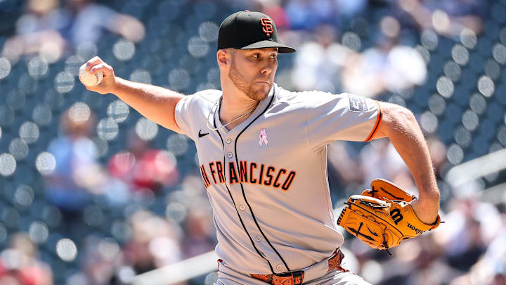 May 11, 2025; Minneapolis, Minnesota, USA; San Francisco Giants starting pitcher Landen Roupp (65) delivers a pitch against the Minnesota Twins during the first inning at Target Field. May 11, 2025; Minneapolis, Minnesota, USA; San Francisco Giants starting pitcher Landen Roupp (65) delivers a pitch against the Minnesota Twins during the first inning at Target Field.
