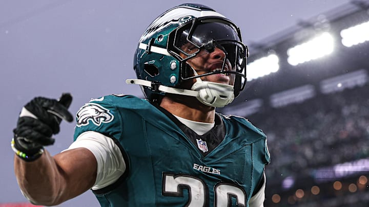 Barkley has gone for 119, 205 and 118 yards rushing, respectively, in three playoff games.