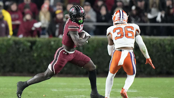 The Panthers traded up to draft WR Xavier Legette in the first round
