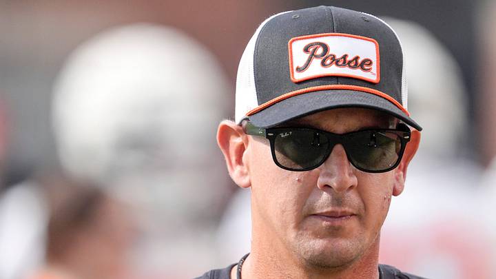 Oklahoma State head coach Eric Morris. Oklahoma State head coach Eric Morris.