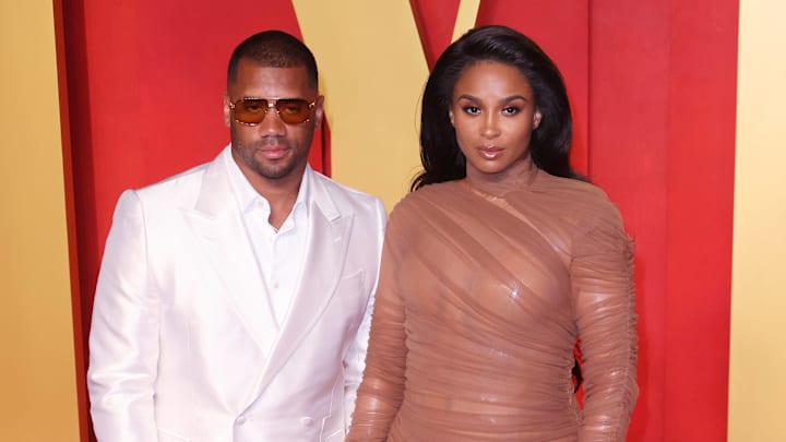March 10, 2024: Steelers quarterback Russell Wilson and his wife, Ciara, at the Vanity Fair Oscar Party in Los Angeles.