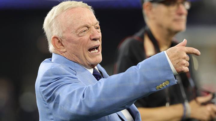 Dallas Cowboys owner Jerry Jones reacts before the game at AT&T Stadium. Mandatory Credit: Kevin Jairaj-Imagn Images Dallas Cowboys owner Jerry Jones reacts before the game at AT&T Stadium. Mandatory Credit: Kevin Jairaj-Imagn Images