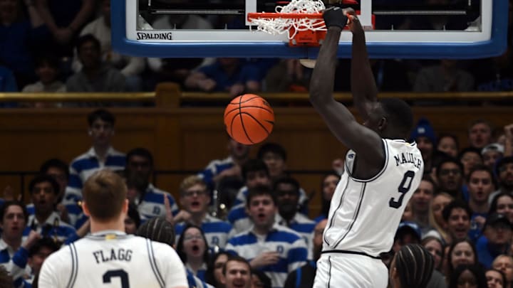 Duke basketball players Cooper Flagg and Khaman Maluach