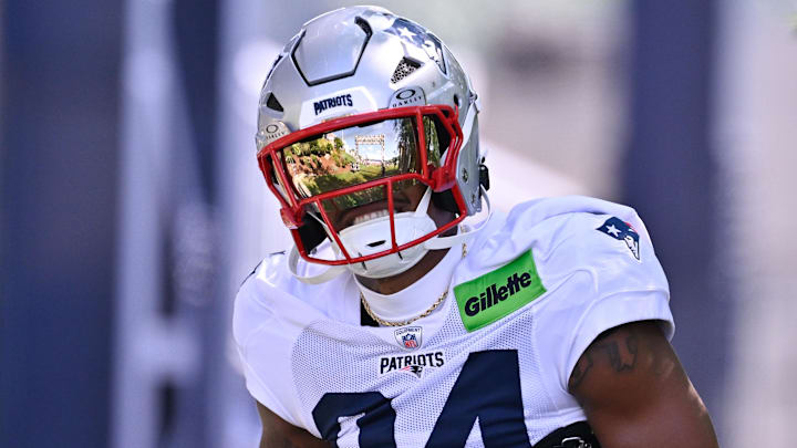 Jul 28, 2025; Foxborough, MA, USA; New England Patriots wide receiver Kendrick Bourne (84) heads to the practice fields for training camp at Gillette Stadium. Mandatory Credit: Eric Canha-Imagn Images Jul 28, 2025; Foxborough, MA, USA; New England Patriots wide receiver Kendrick Bourne (84) heads to the practice fields for training camp at Gillette Stadium. Mandatory Credit: Eric Canha-Imagn Images