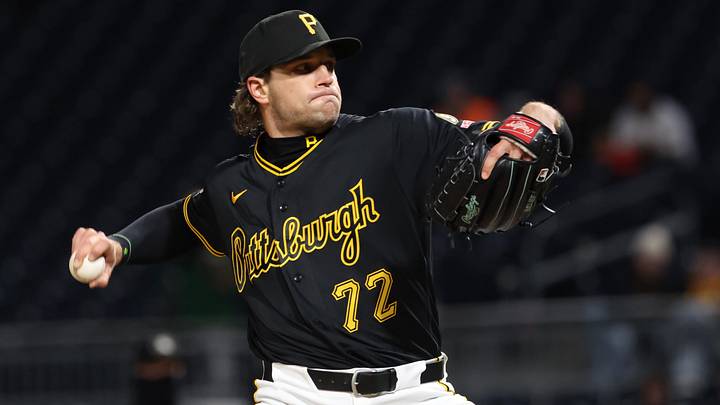 Apr 7, 2026; Pittsburgh, Pennsylvania, USA; Pittsburgh Pirates relief pitcher Isaac Mattson (72) pitches against the San Diego Padres during the seventh inning at PNC Park. Mandatory Credit: Charles LeClaire-Imagn Images Apr 7, 2026; Pittsburgh, Pennsylvania, USA; Pittsburgh Pirates relief pitcher Isaac Mattson (72) pitches against the San Diego Padres during the seventh inning at PNC Park. Mandatory Credit: Charles LeClaire-Imagn Images