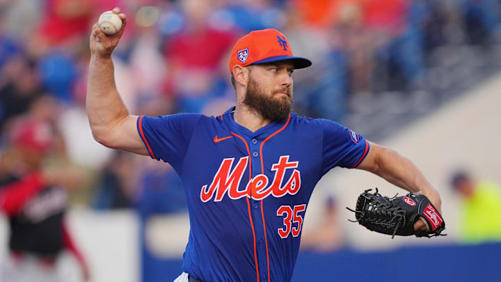 Mar 15, 2024; Port St. Lucie, Florida, USA; New York Mets starting pitcher Adrian Houser (35)