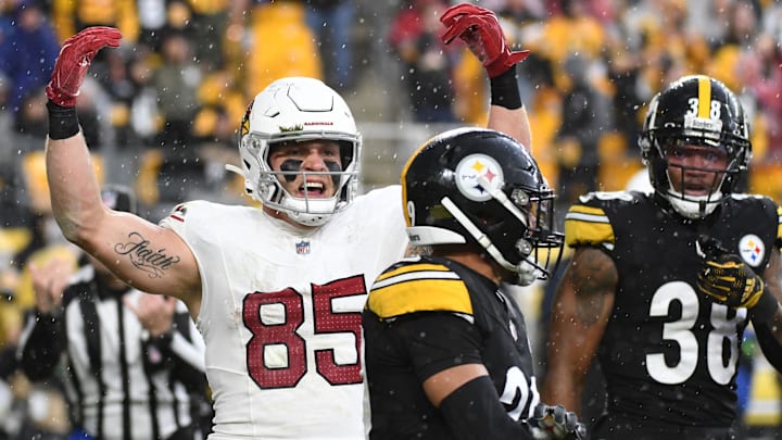 Dec 3, 2023; Pittsburgh, Pennsylvania, USA;  Arizona Cardinals  tight end Trey McBride (85)