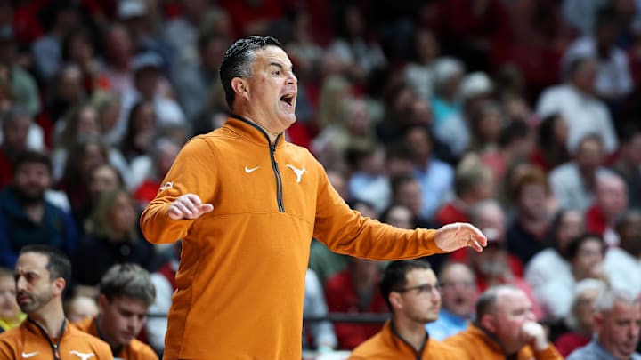 Texas Longhorns head coach Sean Miller reacts from the sidelines during the first half against the Alabama Crimson Tide at Coleman Coliseum. Texas Longhorns head coach Sean Miller reacts from the sidelines during the first half against the Alabama Crimson Tide at Coleman Coliseum.