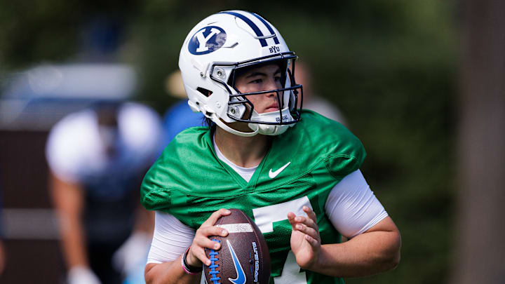 BYU quarterback Bear Bachmeier at Fall Camp