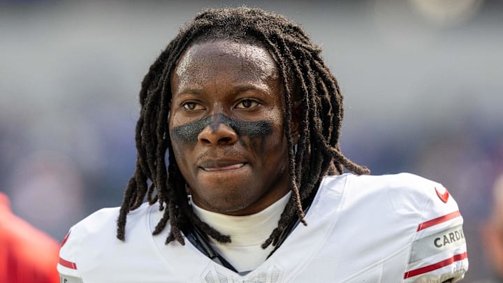 October 15, 2023; Inglewood, California, USA; Arizona Cardinals wide receiver Marquise Brown (2) before the game against the Los Angeles Rams at SoFi Stadium. Mandatory Credit: Kyle Terada-Imagn Images October 15, 2023; Inglewood, California, USA; Arizona Cardinals wide receiver Marquise Brown (2) before the game against the Los Angeles Rams at SoFi Stadium. Mandatory Credit: Kyle Terada-Imagn Images