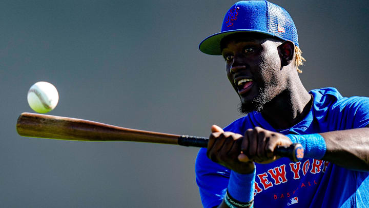 Feb 20, 2023; Port St. Lucie, FL, USA; New York Mets shortstop Ronny Mauricio (60) during spring