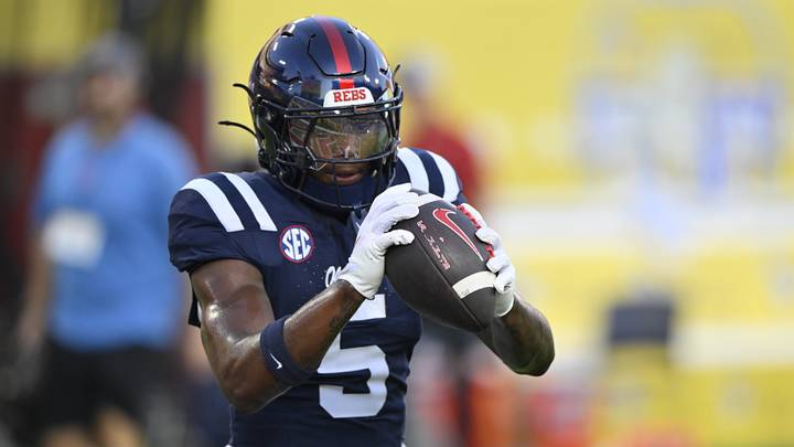 Ole Miss Rebels running back Kewan Lacy (5) warms up prior to a game against the Louisville Cardinals at Nissan Stadium. Ole Miss Rebels running back Kewan Lacy (5) warms up prior to a game against the Louisville Cardinals at Nissan Stadium.