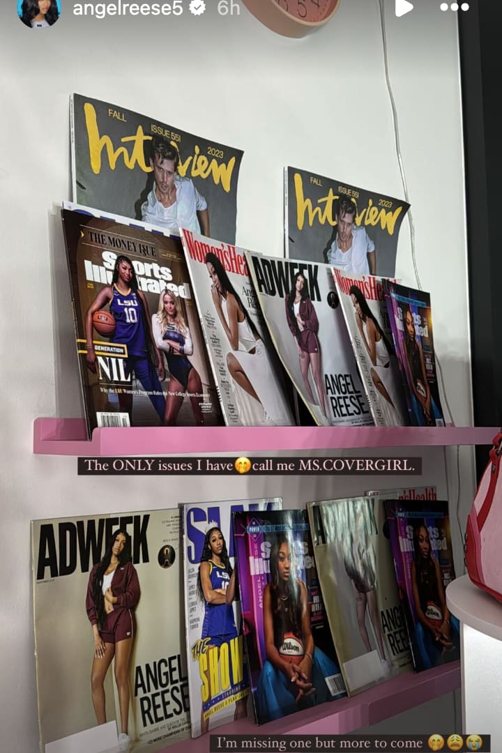 Angel Reese calls herself 'Ms. Covergirl' after showing off