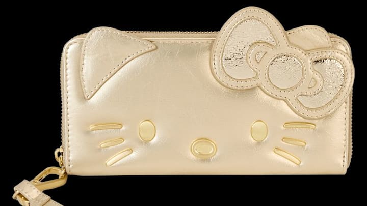 Loungefly x Sanrio Exclusive 50th Anniversary Hello Kitty Gold Wristlet Wallet