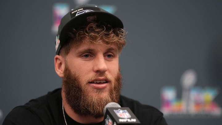 Seattle Seahawks wide receiver Cooper Kupp (10) talks to the media