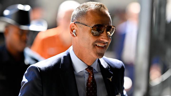 Oct 11, 2025; Dallas, Texas, USA; Texas Longhorns head coach Steve Sarkisian