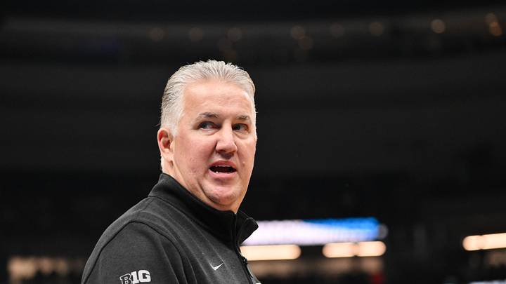 Purdue Boilermakers head coach Matt Painter looks on during an NCAA Tournament game.