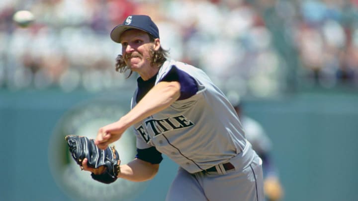 Unknown Date; Oakland, CA, USA; FILE PHOTO; Seattle Mariners pitcher Randy Johnson in action against the Oakland Athletics at the Oakland Coliseum. Mandatory Credit: Photo by Imagn Images (c) Copyright Imagn Images