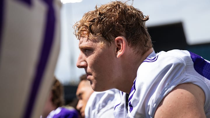 Charlie Crowell catches a breather during 2024 fall camp.