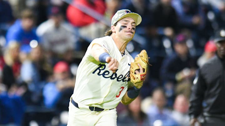 Andrew Fischer during a college baseball game with Ole Miss. Andrew Fischer during a college baseball game with Ole Miss.
