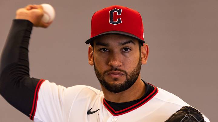 Feb 19, 2026; Goodyear, AZ, USA; Cleveland Guardians pitcher Daniel Espino (66) during media day in Goodyear. Mandatory Credit: Arianna Grainey-Imagn Images Feb 19, 2026; Goodyear, AZ, USA; Cleveland Guardians pitcher Daniel Espino (66) during media day in Goodyear. Mandatory Credit: Arianna Grainey-Imagn Images