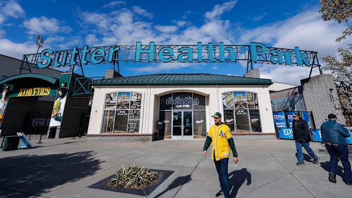 Mar 31, 2025; West Sacramento, California, USA; A general view of Sutter Health Park before the game between the Chicago Cubs against the Athletics. Mandatory Credit: Sergio Estrada-Imagn Images