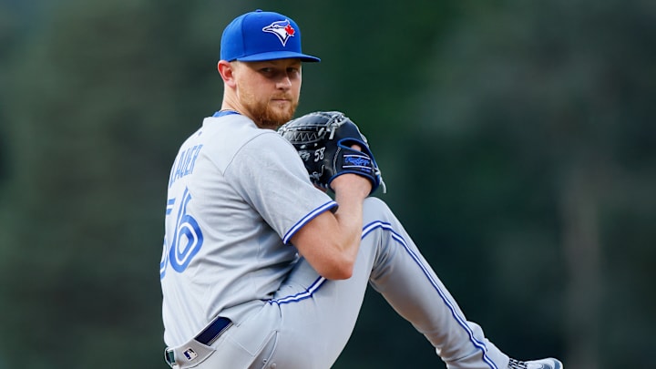 Toronto Blue Jays pitcher Eric Lauer throws a pitch during a start earlier this month against the Colorado Rockies. Toronto Blue Jays pitcher Eric Lauer throws a pitch during a start earlier this month against the Colorado Rockies.