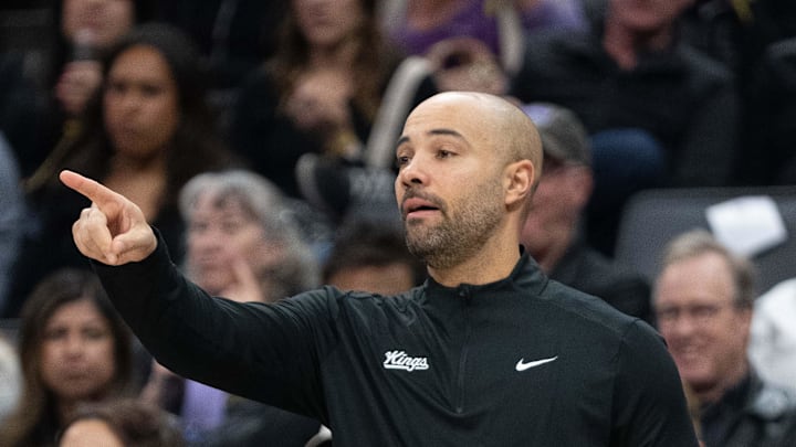 December 16, 2023; Sacramento, California, USA; Sacramento Kings associate head coach Jordi Fernandez during the first quarter against the Utah Jazz at Golden 1 Center. Mandatory Credit: Kyle Terada-USA TODAY Sports