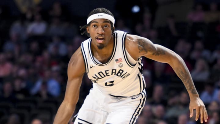 Mar 4, 2025; Nashville, Tennessee, USA; Vanderbilt Commodores guard MJ Collins Jr. (2) drives to the basket against the Arkansas Razorbacks during the first half at Memorial Gymnasium. Mandatory Credit: Steve Roberts-Imagn Images Mar 4, 2025; Nashville, Tennessee, USA; Vanderbilt Commodores guard MJ Collins Jr. (2) drives to the basket against the Arkansas Razorbacks during the first half at Memorial Gymnasium. Mandatory Credit: Steve Roberts-Imagn Images